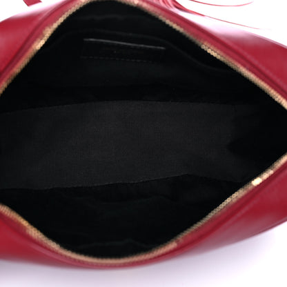 Saint Laurent Calfskin Matelasse Monogram Lou Camera Bag Red 5 of 14