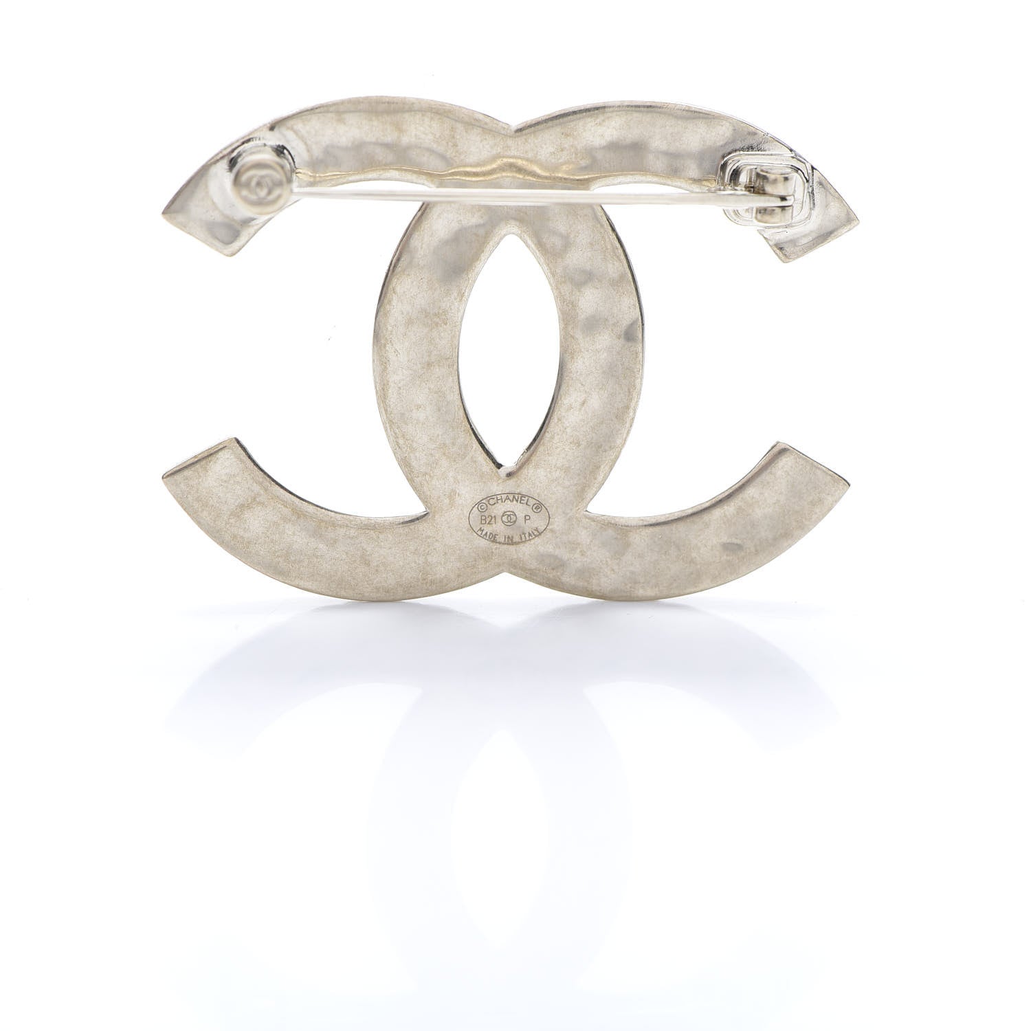 Chanel Metal CC Diamond Quilted Brooch Light Gold 4 of 5