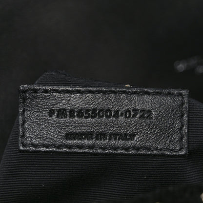Saint Laurent Velvet Lambskin Quilted Rhinestone Sade Puffer Envelope Clutch Black 7 of 9