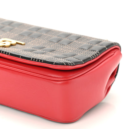 Burberry Lambskin Quilted Small Lola Tri-Color Bag Black Red Camel 7 of 8