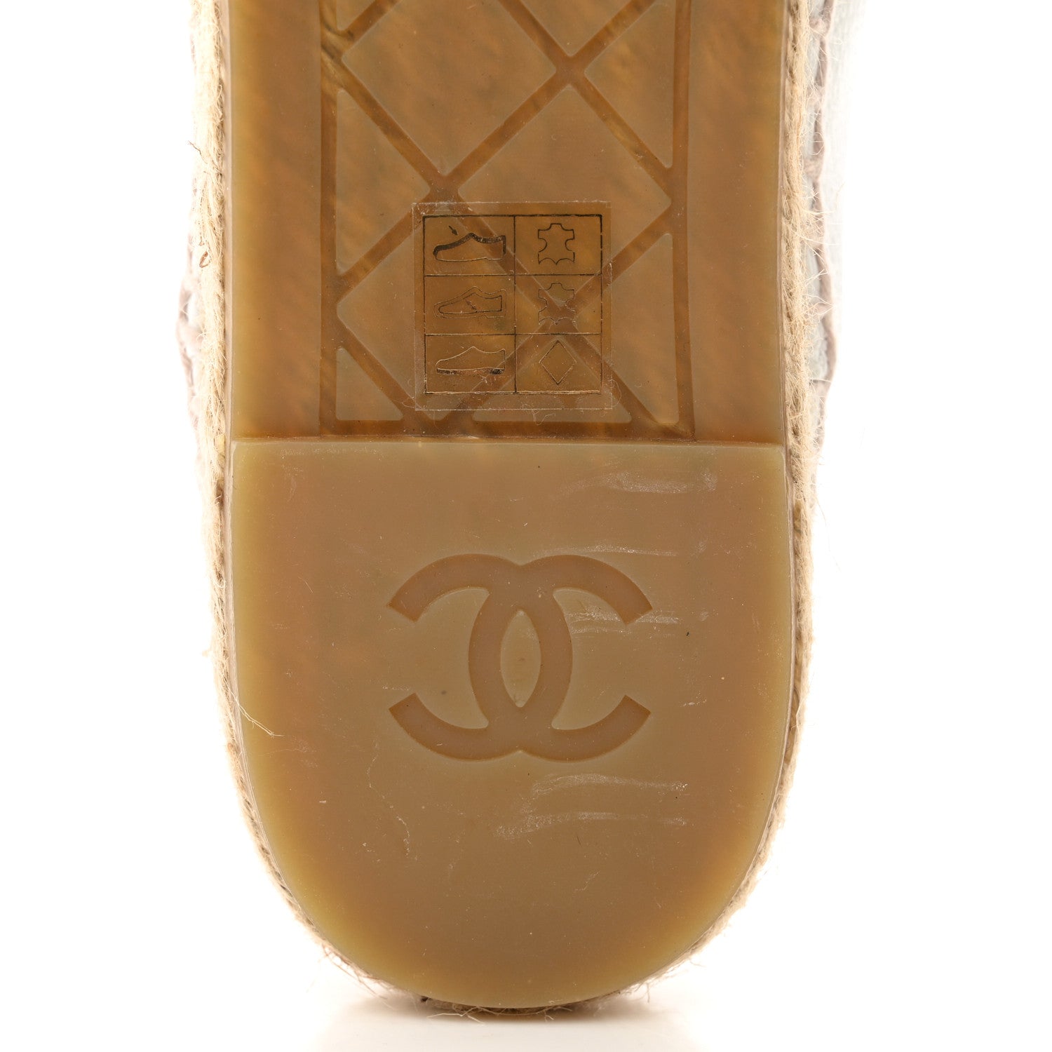 Chanel Grained Calfskin CC Espadrilles 40 White Black 8 of 10