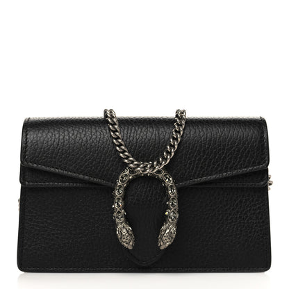 Gucci Calfskin Super Mini Dionysus Shoulder Bag Black 1 of 6