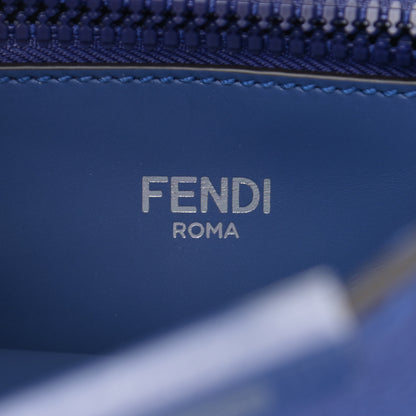 Fendi Cuoio Romano Vitello Cover Sellerissima Monochrome Mini Peekaboo I SEE U Satchel Blue Neon 7 of 10