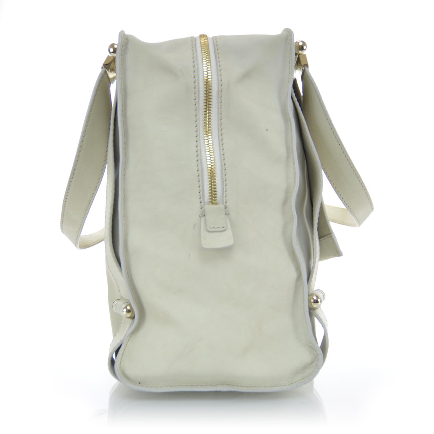 Jimmy Choo Cashmere Calfskin Large Parker Tote White 6 of 11