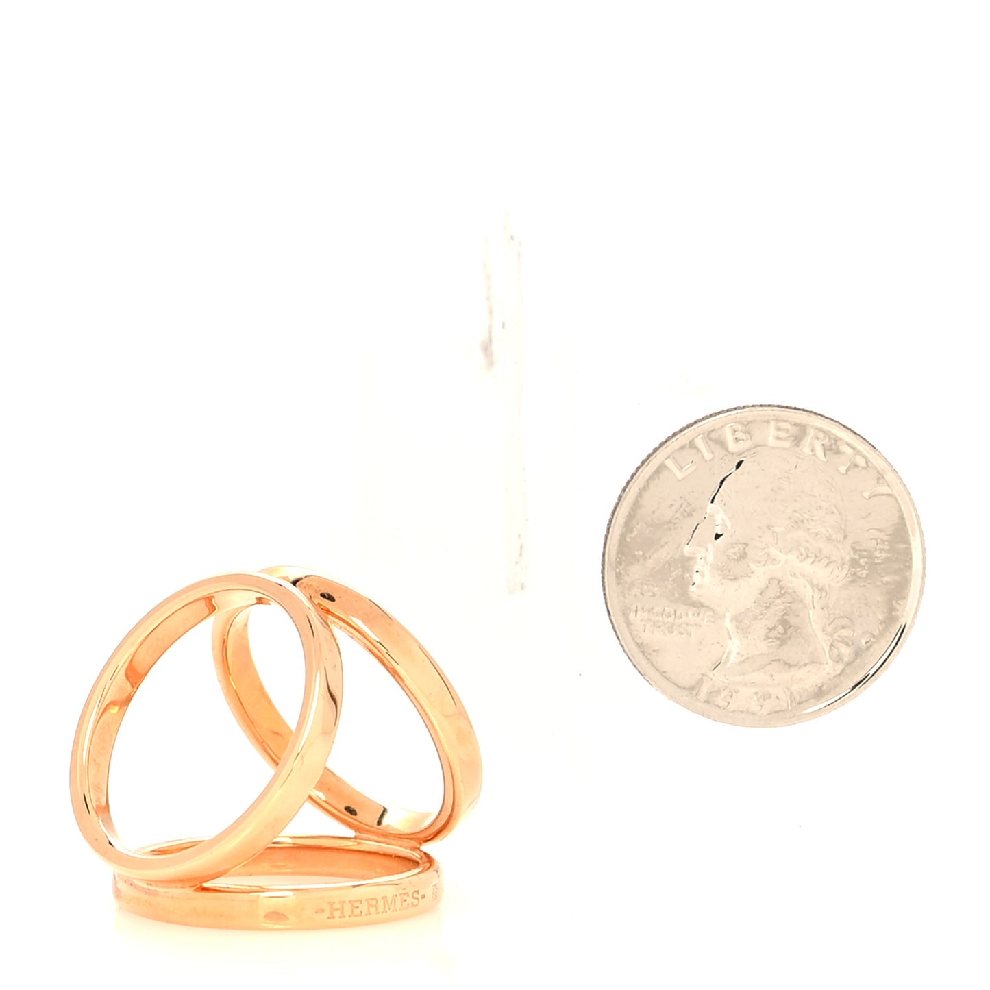 Permabrass Rose Gold Plated Trio Scarf Ring