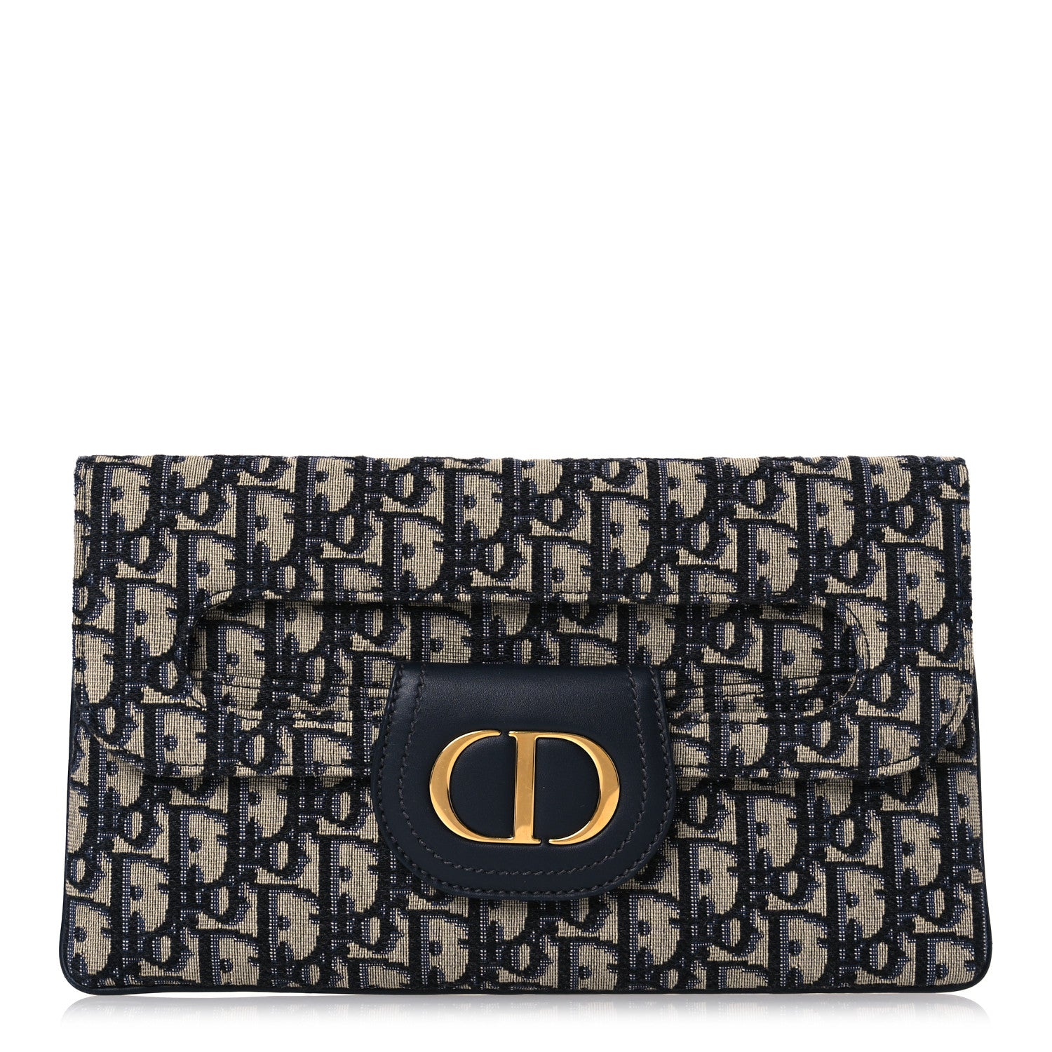 Christian Dior Oblique Medium Diordouble Chain Bag Blue 1 of 13