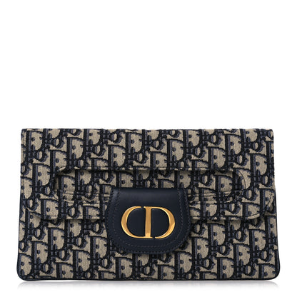 Christian Dior Oblique Medium Diordouble Chain Bag Blue 1 of 13