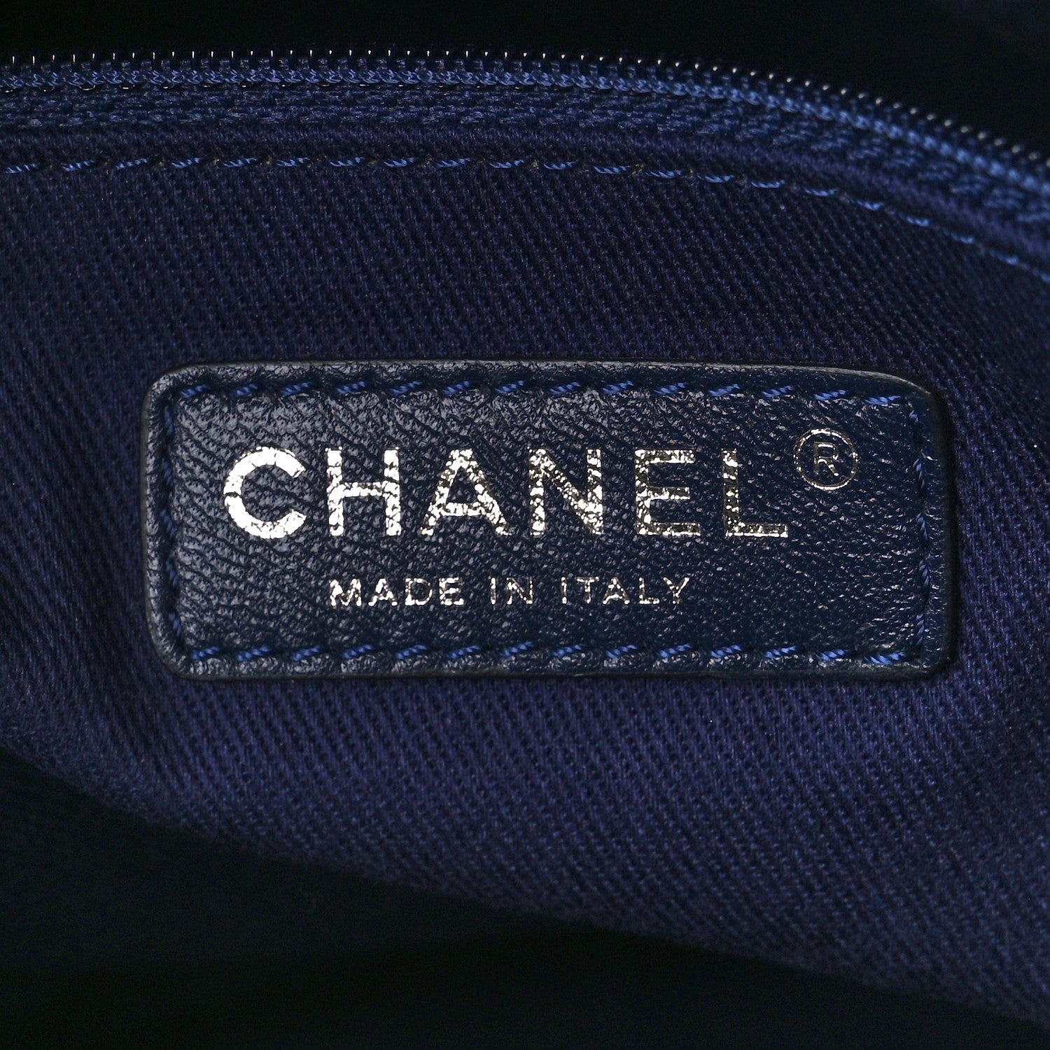Chanel Iridescent Calfskin Quilted New Bubble Tote Dark Blue 7 of 13