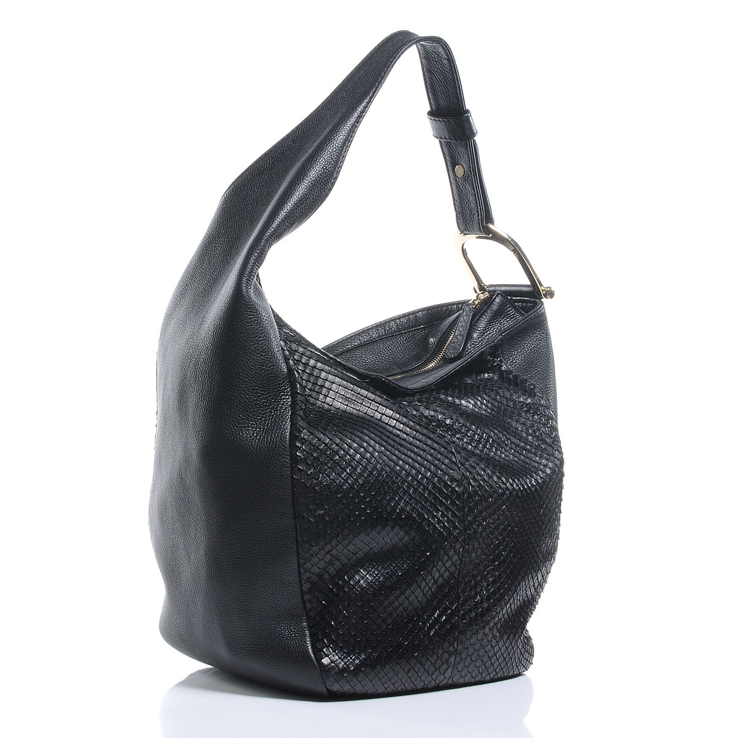 Leather Greenwich Shoulder Bag Black