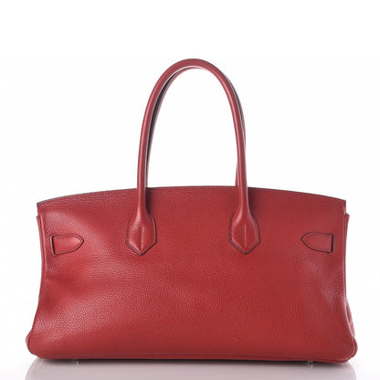 Hermes Taurillon Clemence JPG Shoulder Birkin II 42 Rouge Vif 4 of 34