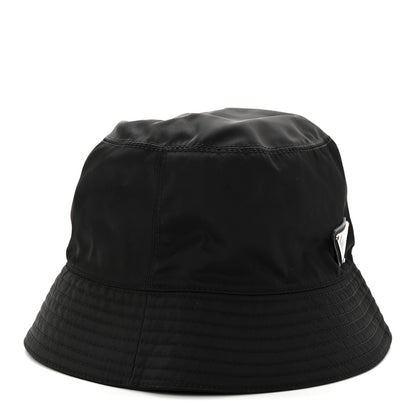 Prada Re-Nylon Metal Triangle Logo Womens Bucket Hat M Black 5 of 7
