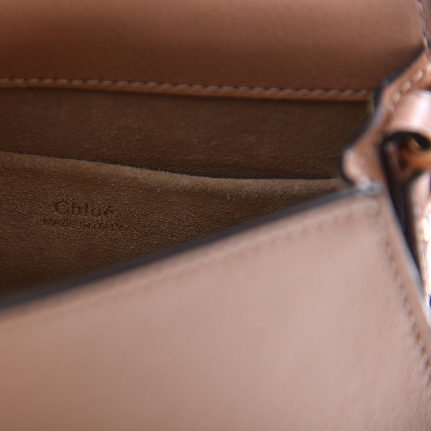 Chloe Calfskin Suede Small Nile Bracelet Bag Biscotti Beige 8 of 10