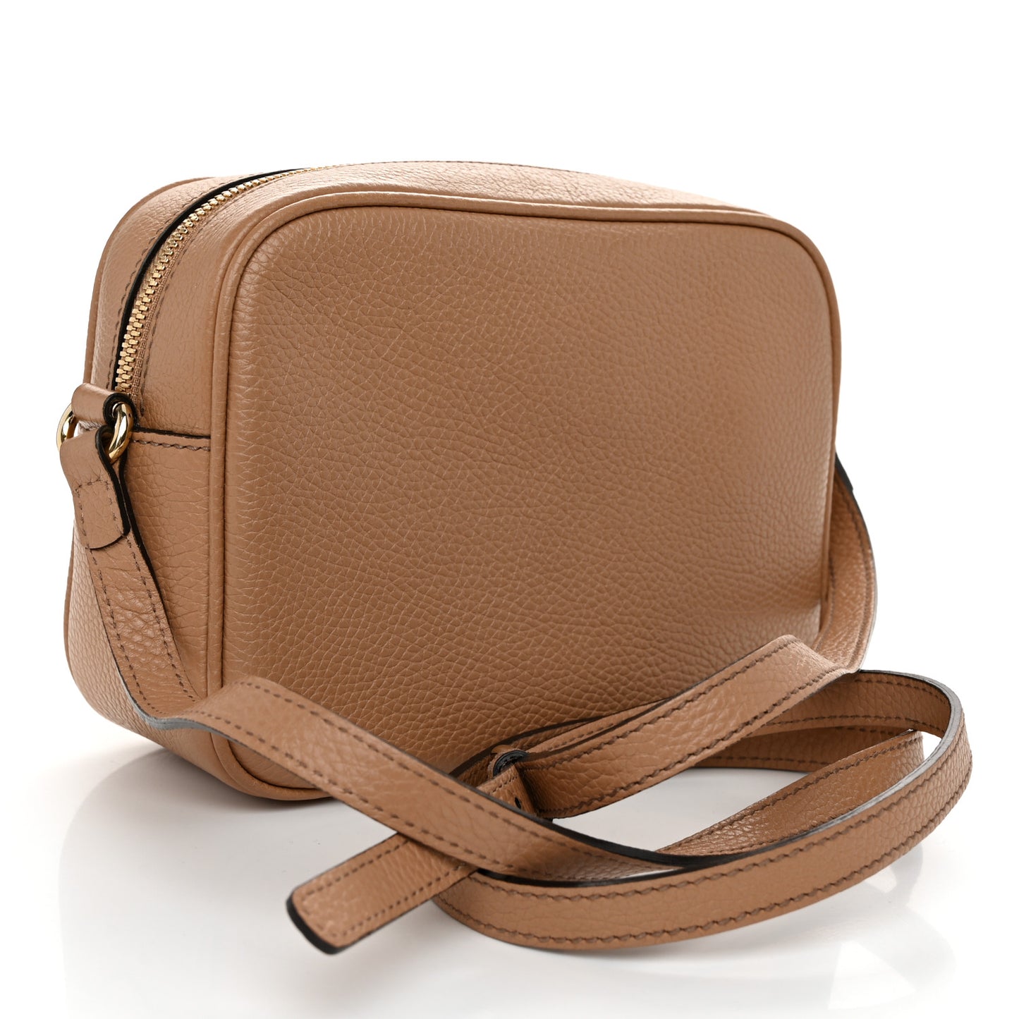Pebbled Calfskin Small Soho Disco Bag Camelia