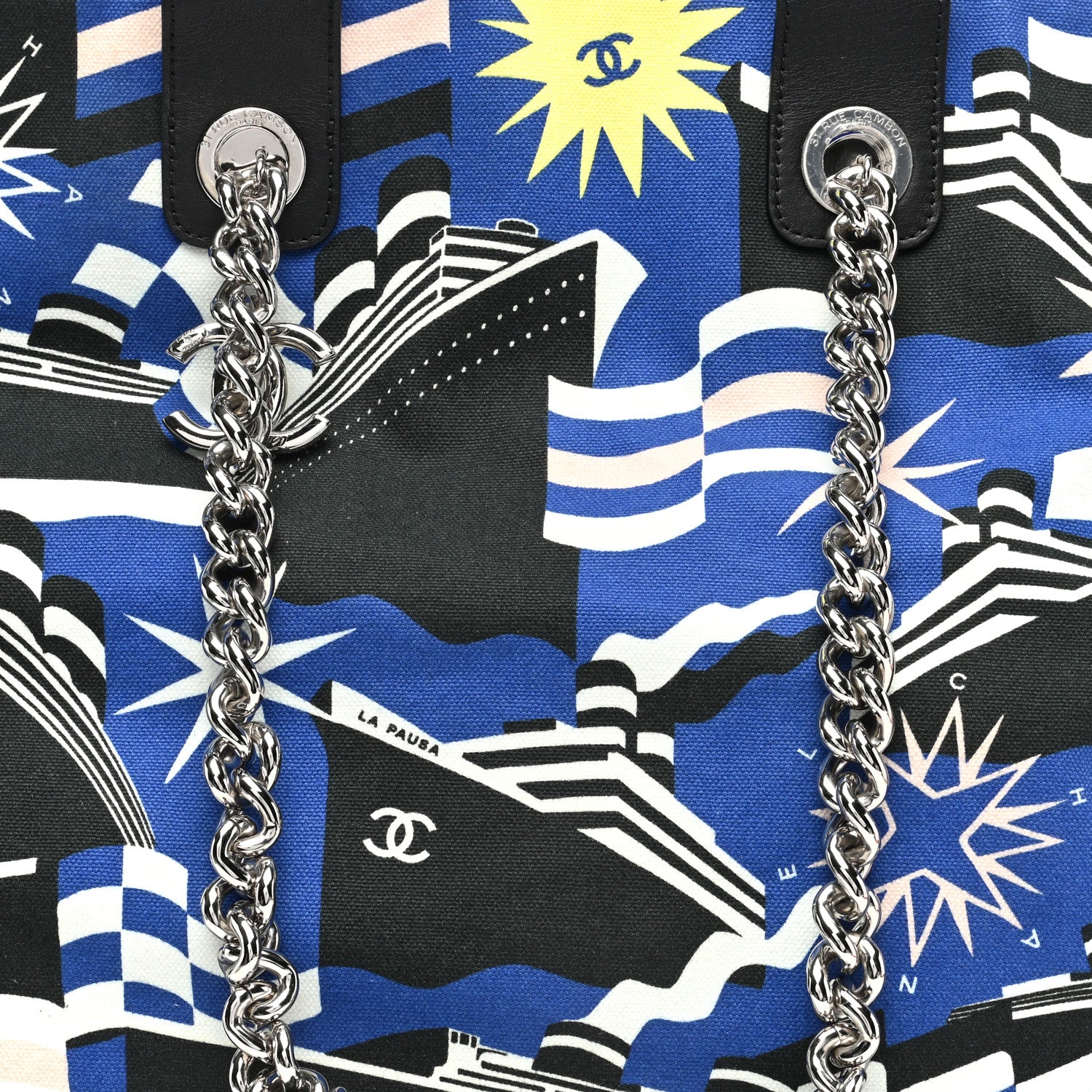 Chanel Canvas Large La Pausa Bay Shopping Bag 8 of 10