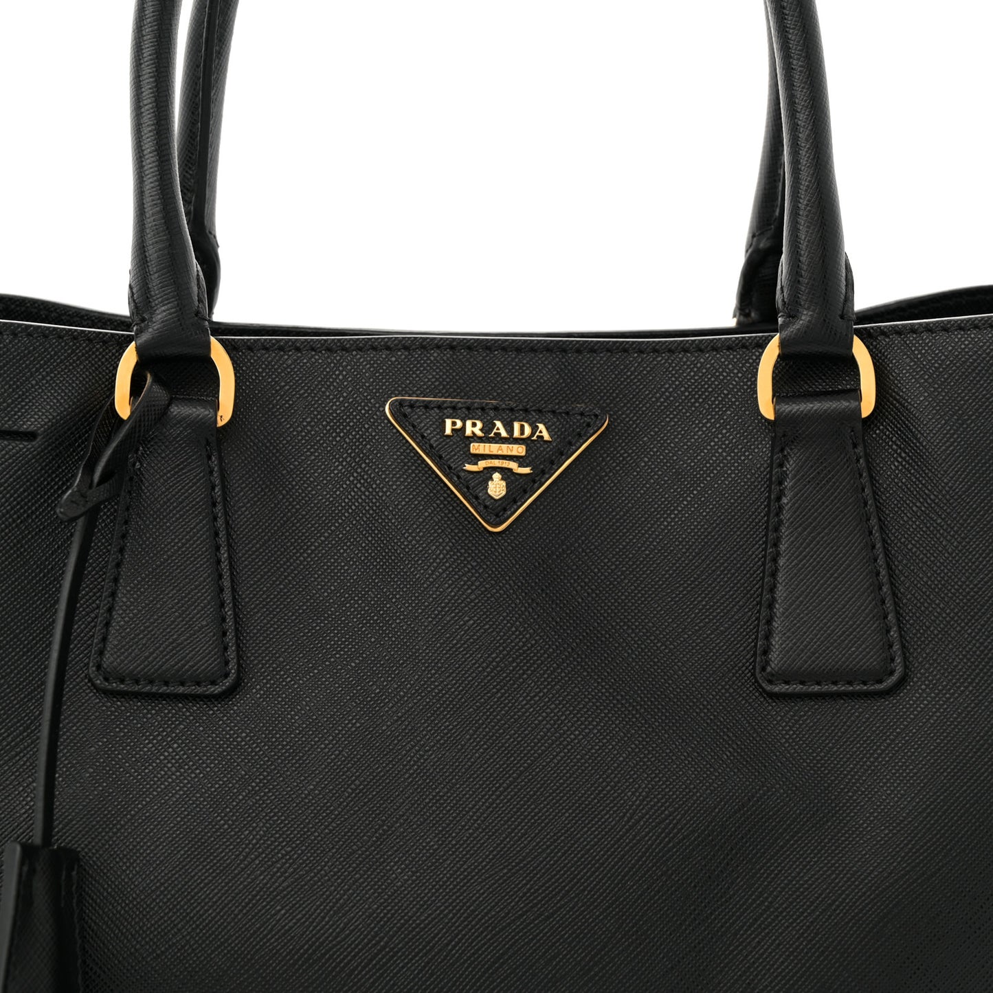 Saffiano Lux Medium Tote Black