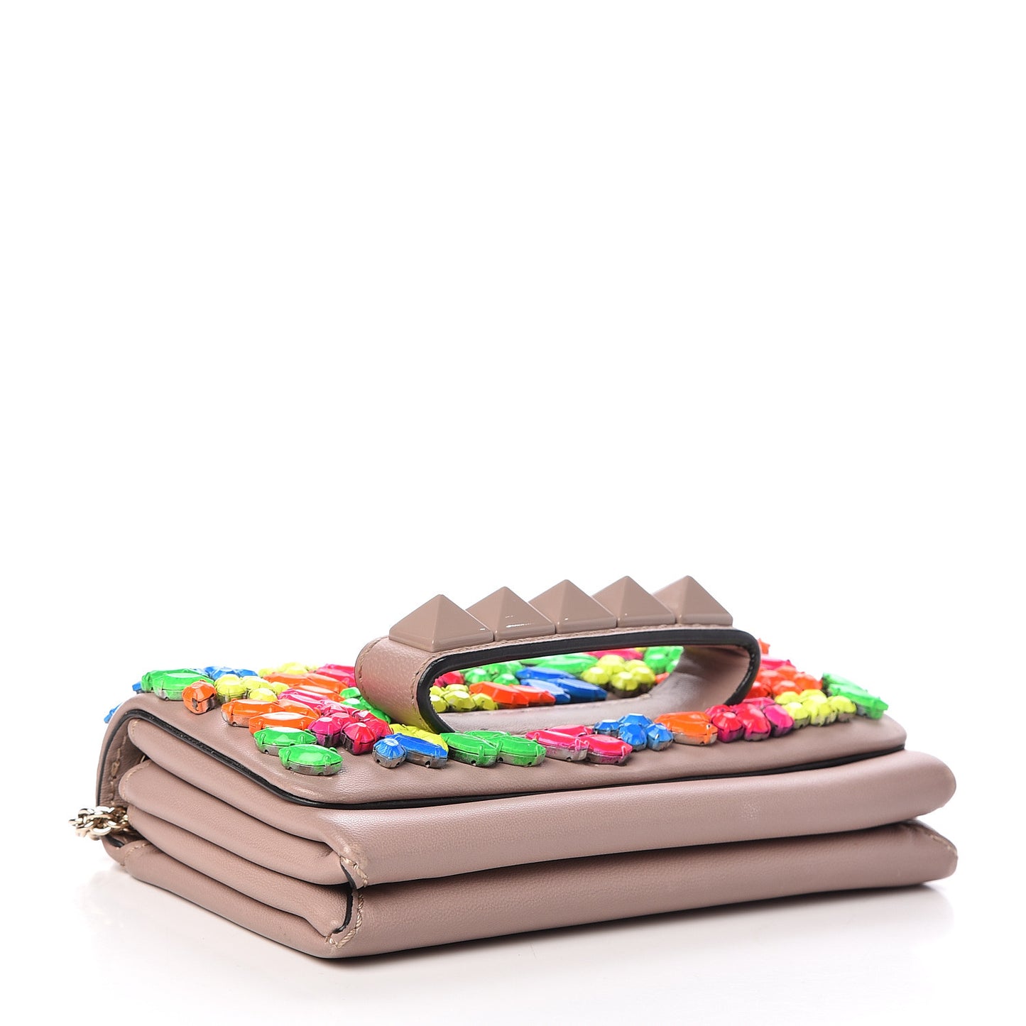 Nappa Crystal Va Va Voom Shoulder Bag Poudre
