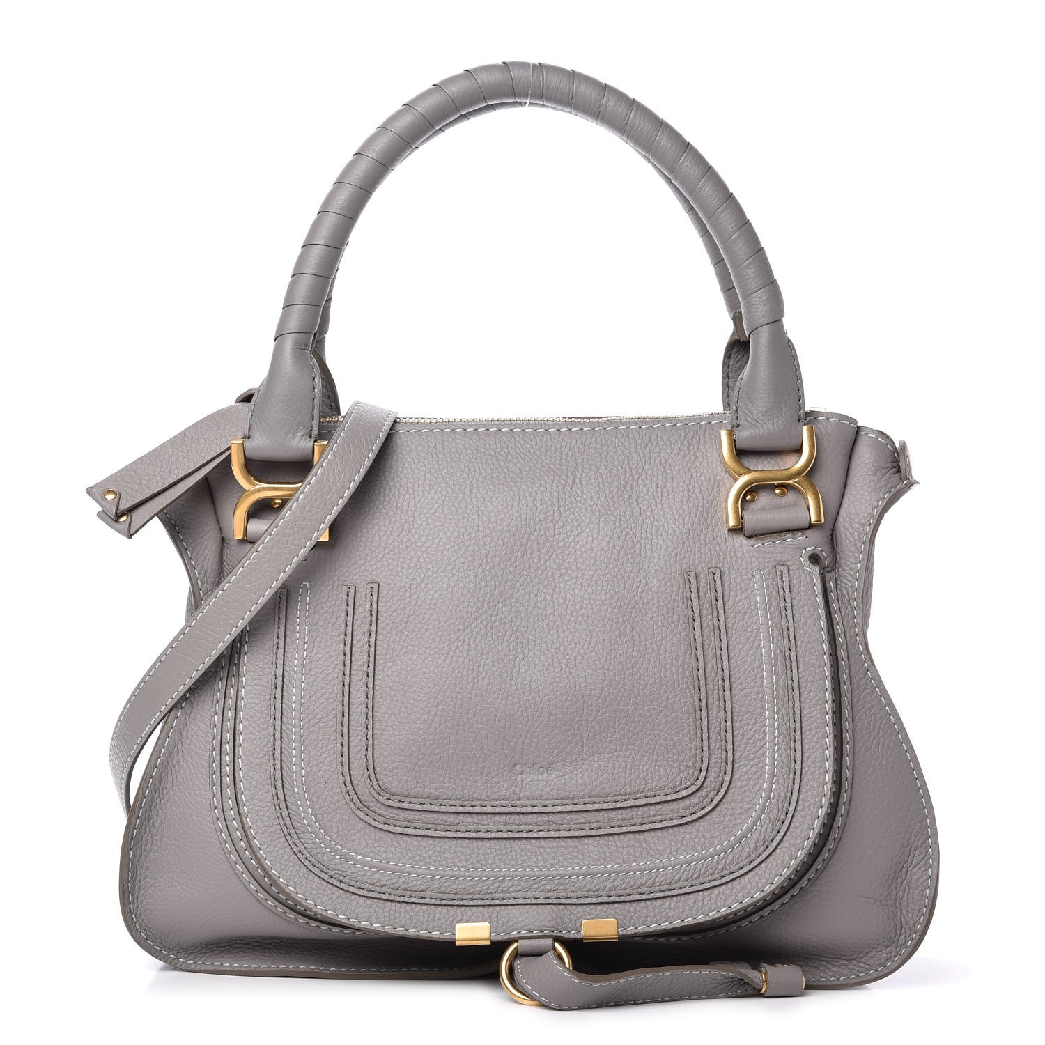 Chloe Calfskin Medium Marcie Satchel Cashmere Grey 1 of 10