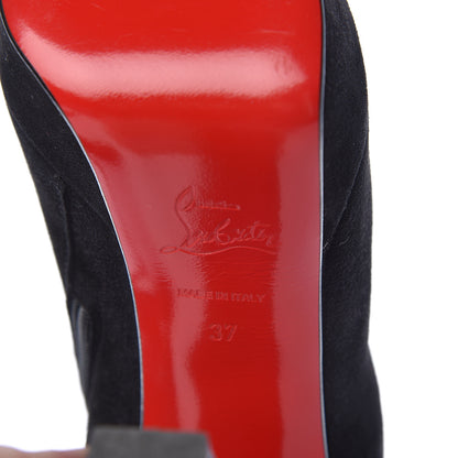 Christian Louboutin Suede Royal Bibi Botta 140 Boots 37 Black 6 of 12