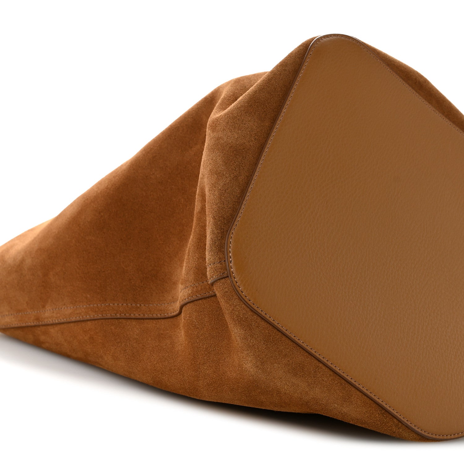 Loewe Suede Calfskin Medium Pebble Bucket Bag Tobacco 9 of 11