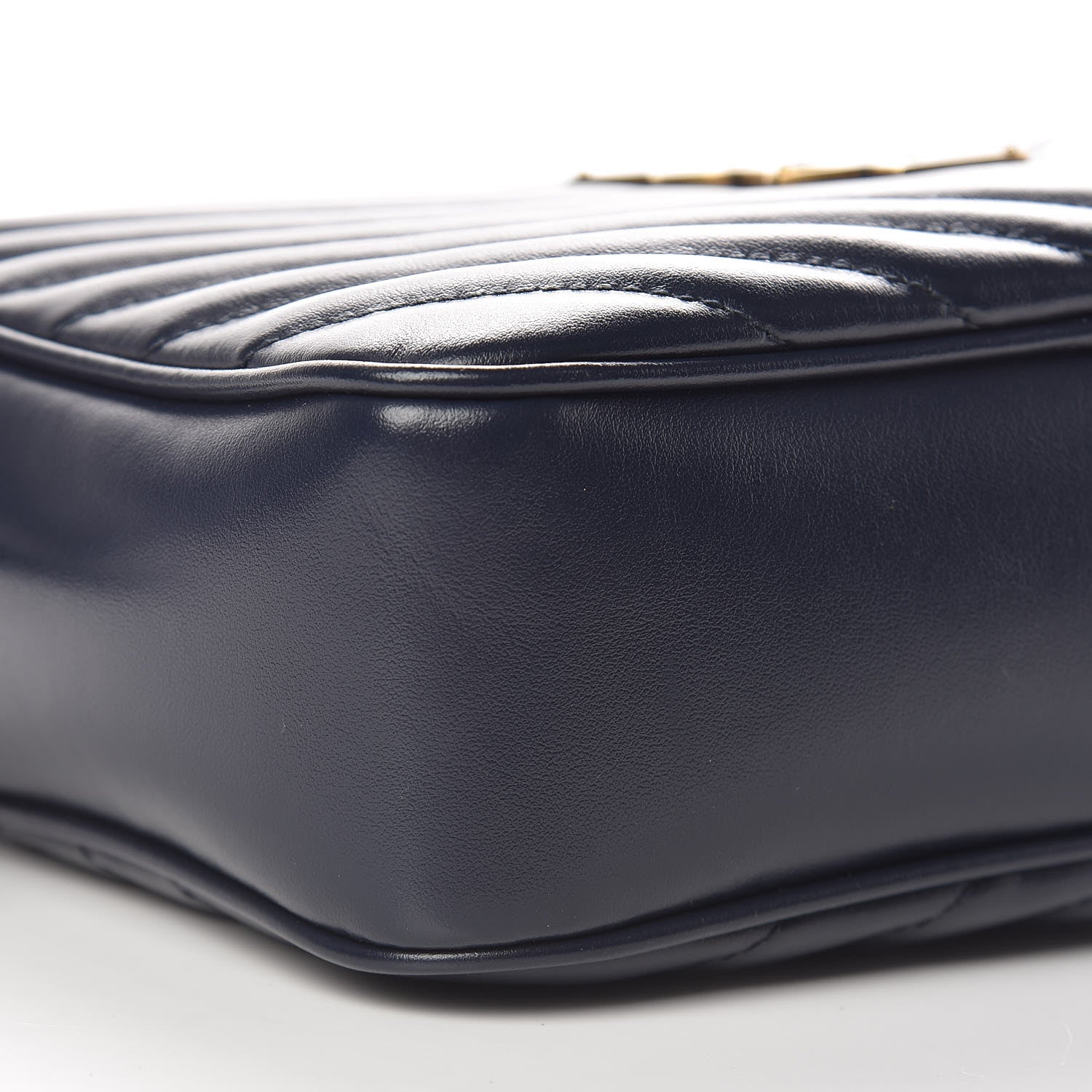 Saint Laurent Calfskin Matelasse Monogram Lou Camera Bag Navy 15 of 17