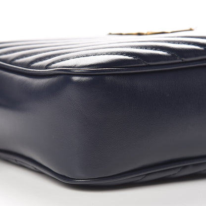 Saint Laurent Calfskin Matelasse Monogram Lou Camera Bag Navy 15 of 17