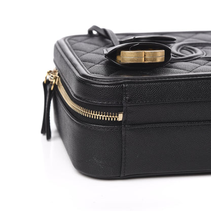 Chanel Caviar Quilted Medium CC Filigree Vanity Case Black 8 of 10