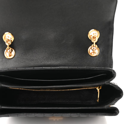 Celine Calfskin Quilted Medium C Bag Black 5 of 9