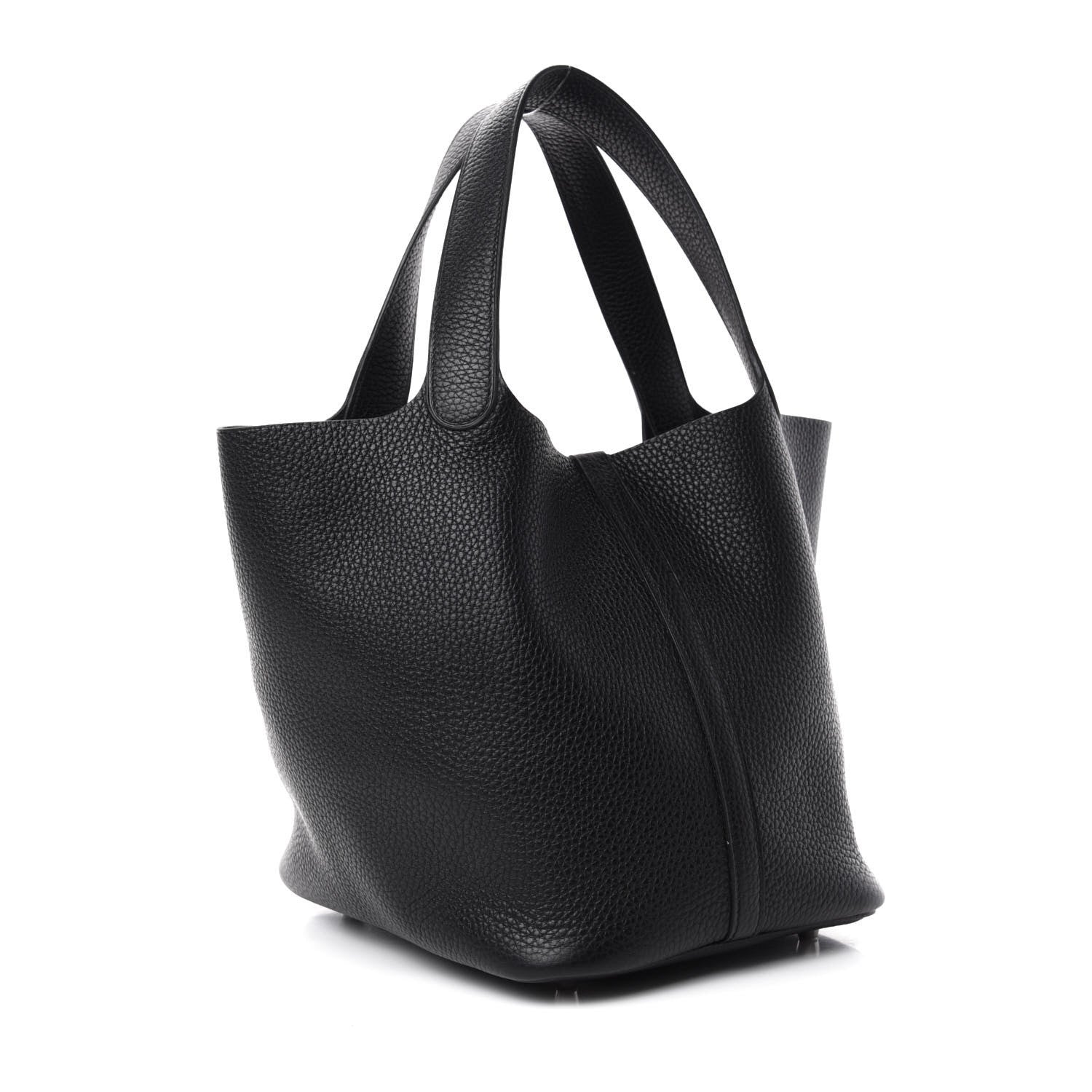 Hermes Taurillon Clemence Picotin Lock 22 MM Black 3 of 11