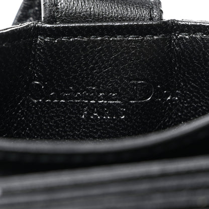 Christian Dior Lambskin Cannage Lucky Badges Lady Dior 5-Gusset Card Holder Black 6 of 8