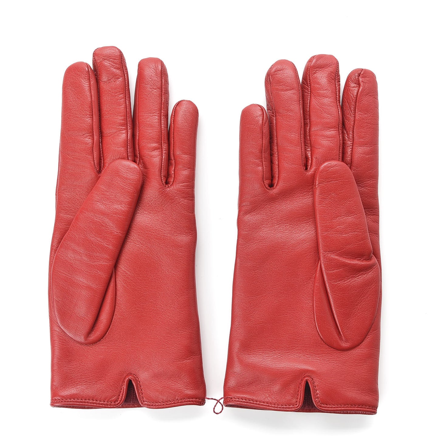 Nappa GG Marmont Chevron Gloves 7 Red