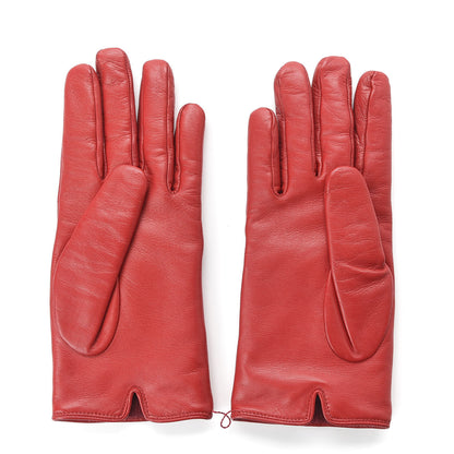 Gucci Nappa GG Marmont Chevron Gloves 7 Red 3 of 7