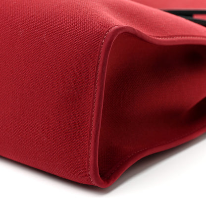 Hermes Military Toile Vache Hunter Herbag Zip 31 PM Rouge Grenat Bleu Saphir 11 of 12