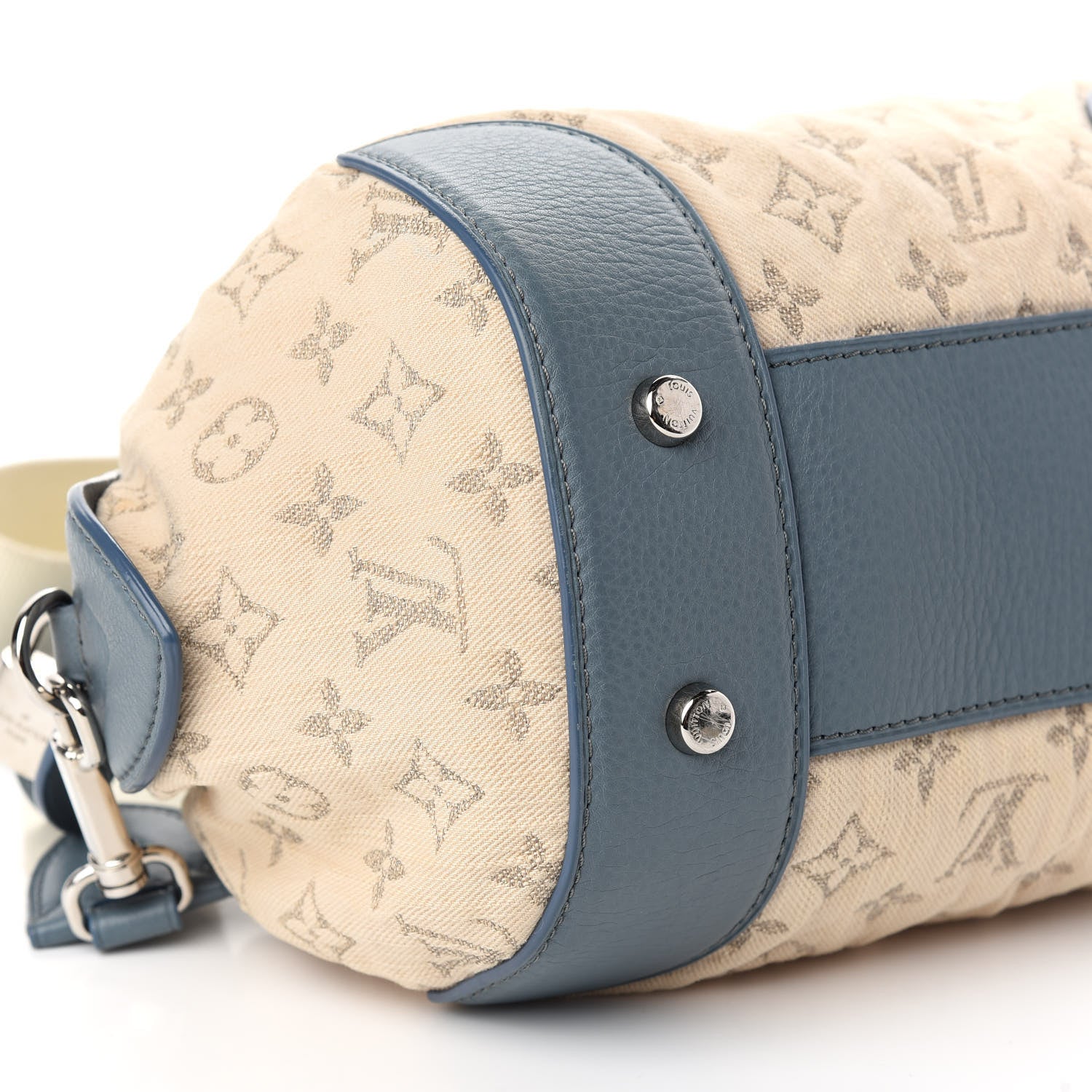Louis Vuitton Monogram Denim Pochette Round Blue 7 of 9