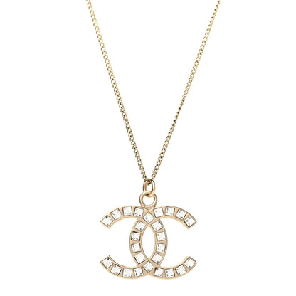 Chanel Baguette Crystal CC Necklace Gold 4 of 5