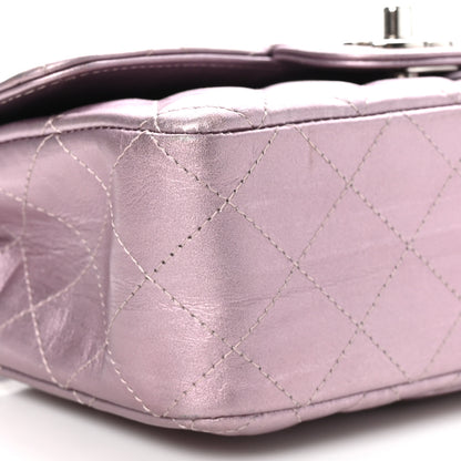 Chanel Metallic Calfskin Quilted Mini Rectangular Flap Pink 9 of 11