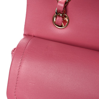 Chanel Lambskin Quilted Small Double Flap Pink 12 of 13