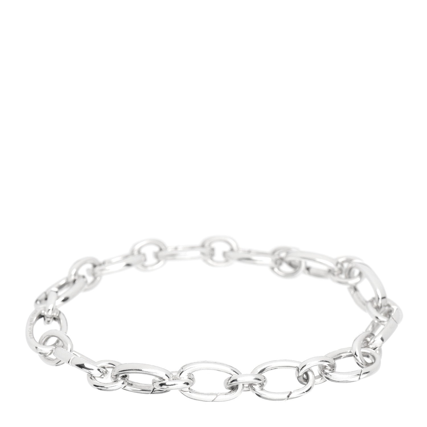Tiffany Sterling Silver Oval Clasping Link Bracelet 1 of 4