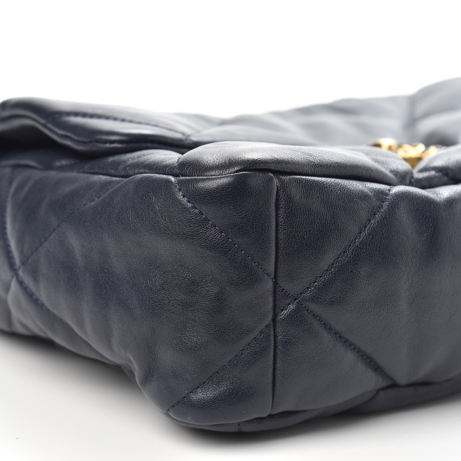 Chanel Lambskin Quilted Large Chanel 19 Flap Navy Blue 8 of 10