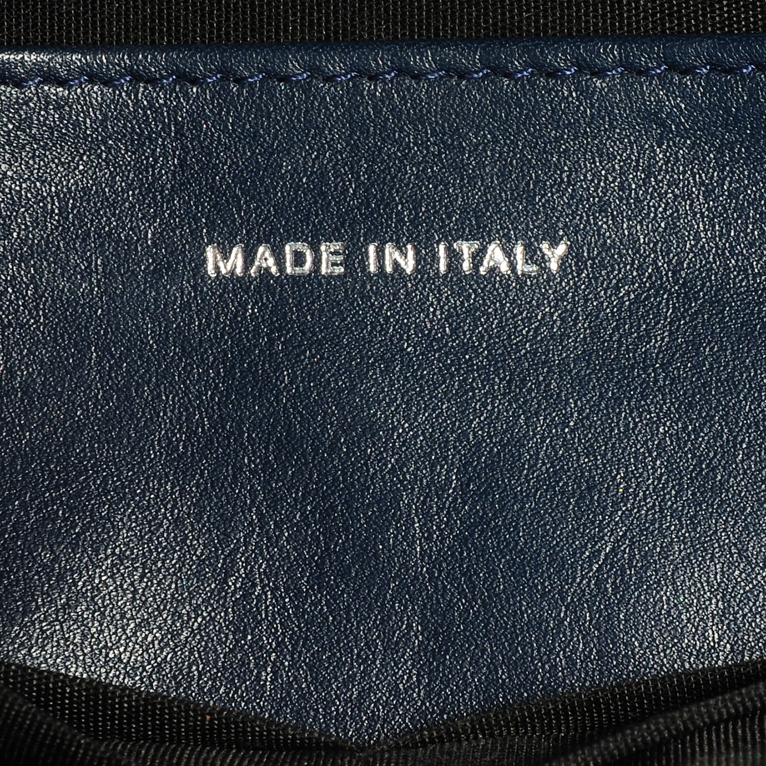 Chanel Caviar Half Moon Wallet On Chain WOC Navy Blue 8 of 8