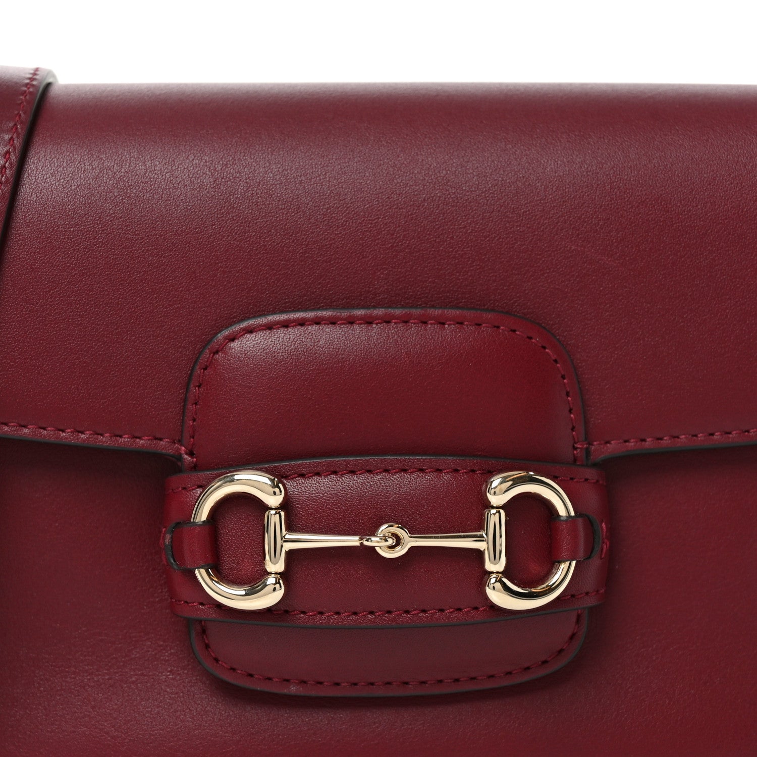 Gucci Arabella Calfskin Horsebit 1955 Soft Small Shoulder Bag Rosso Ancora 7 of 9