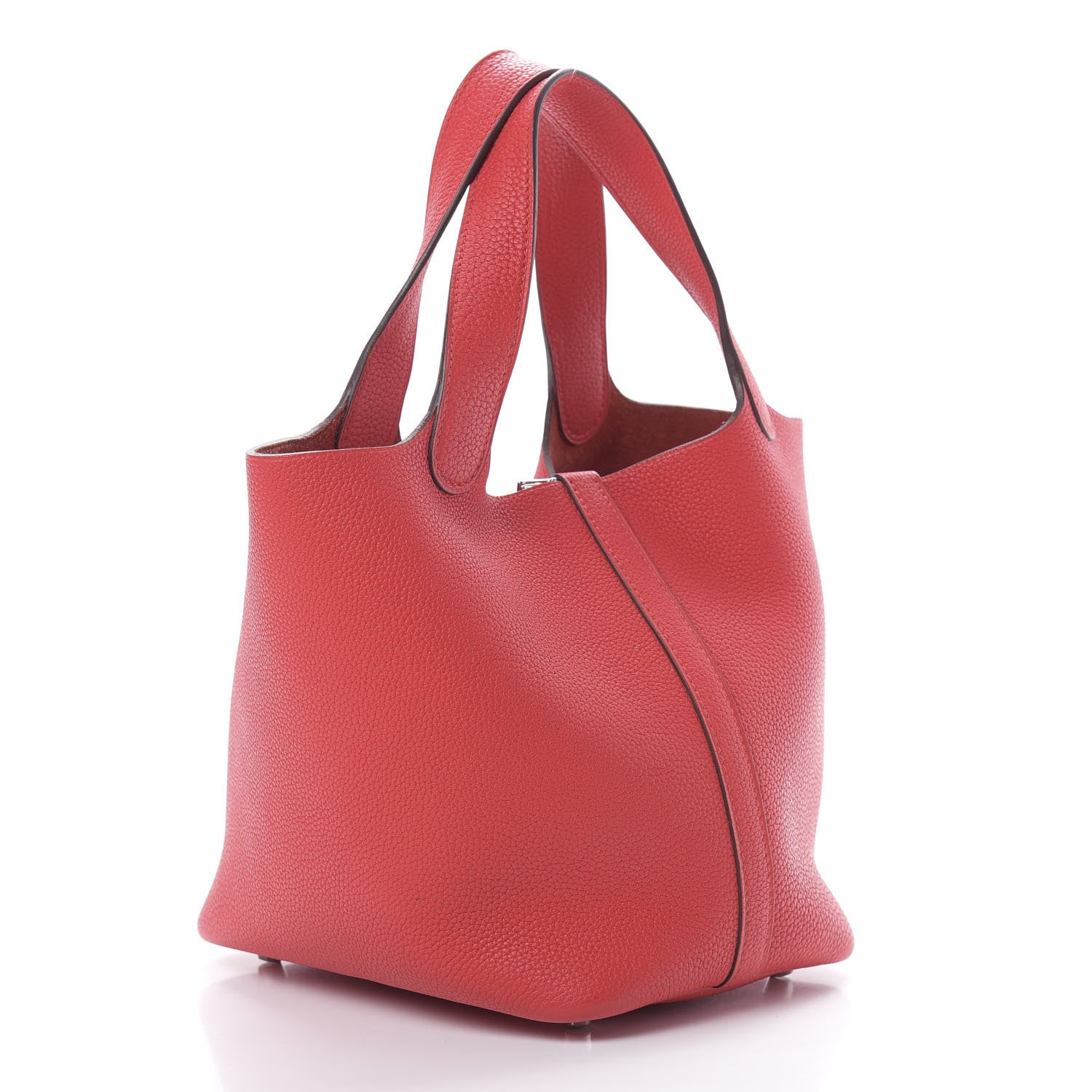 Hermes Taurillon Maurice Picotin Lock 18 PM Rouge de Coeur 3 of 12