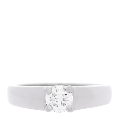 Bulgari Platinum Diamond .42ct Griffe Solitaire Engagement Ring 48 4.5 1 of 7