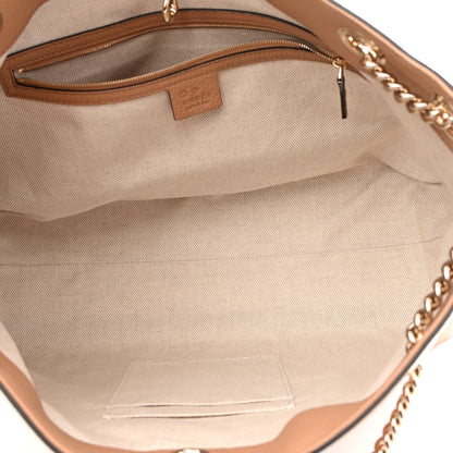 Gucci Pebbled Calfskin Medium Soho Chain Shoulder Bag Camelia 5 of 9