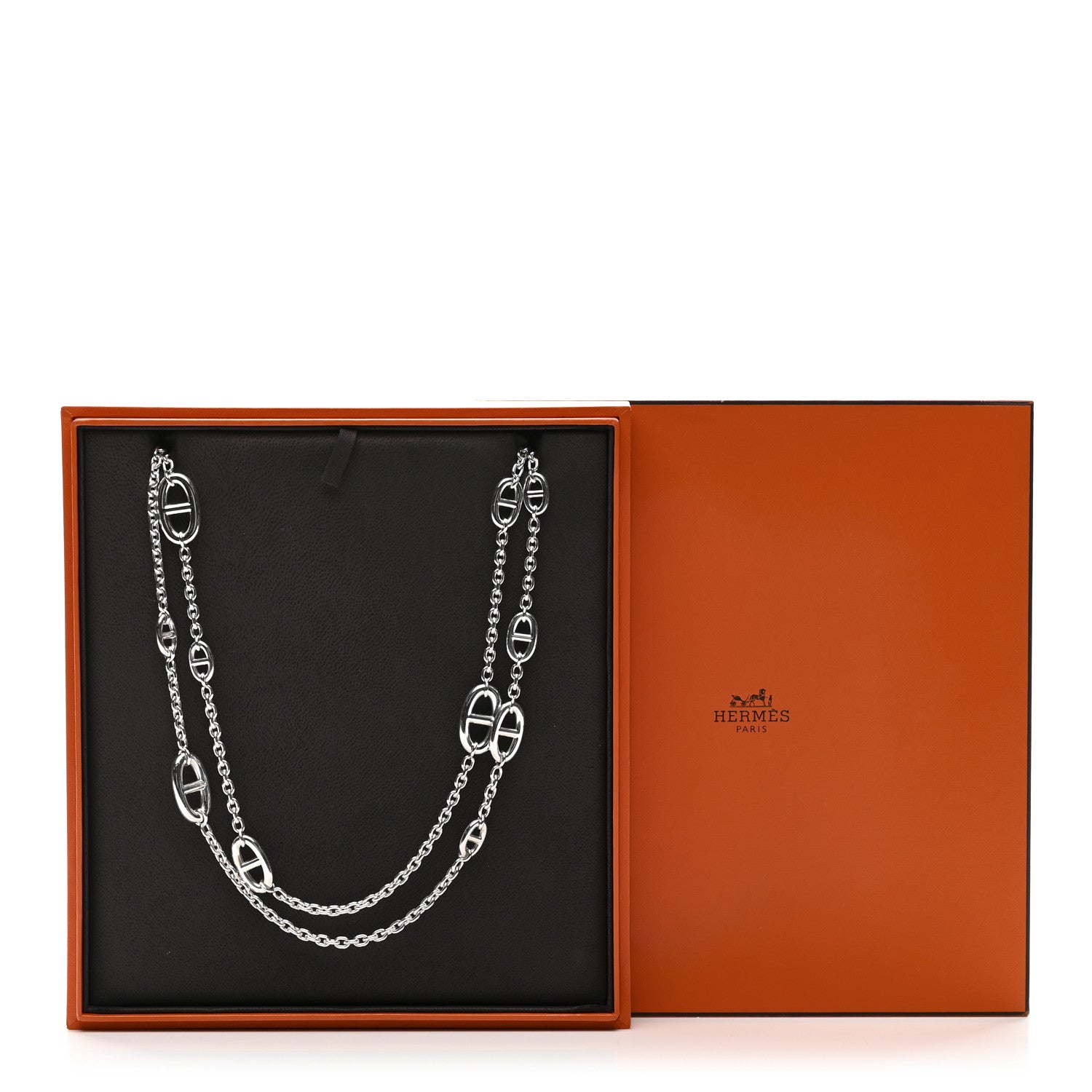 Hermes Sterling Silver Farandole Necklace 160 6 of 6