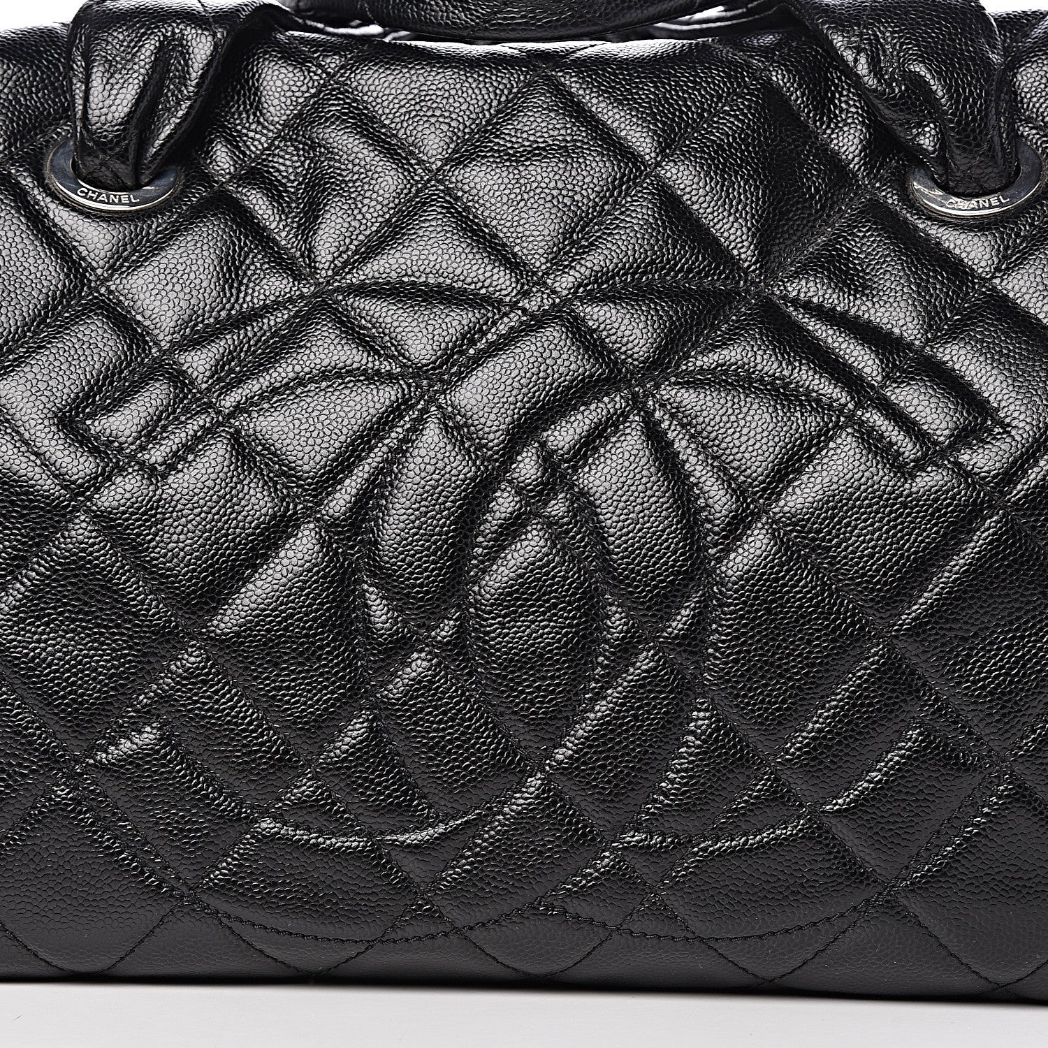 Chanel Caviar Quilted Large CC Timeless Bowler Black 9 of 12