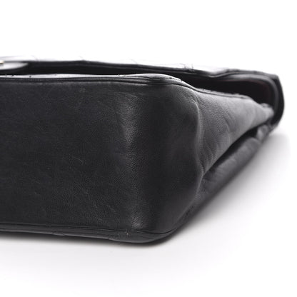 Chanel Lambskin Quilted Medium Double Flap Black 10 of 22