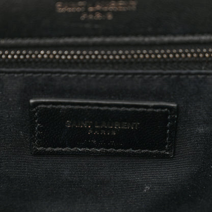 Saint Laurent Patent Crocodile Embossed Lambskin Monogram Medium Niki Chain Satchel Black 7 of 12