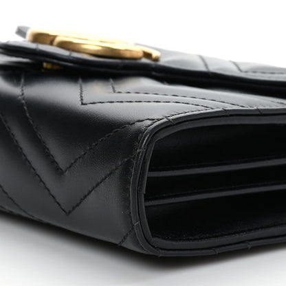 Gucci Calfskin Matelasse GG Marmont Chain Wallet Black 10 of 10