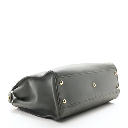 Fendi Vitello Seta Shiny Nappa Medium Peekaboo Iconic Satchel Verde Prato Makeup 4 of 10