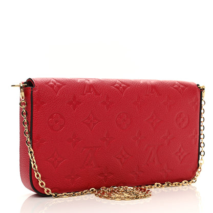 Louis Vuitton Empreinte Pochette Felicie Chain Wallet Scarlet 4 of 10